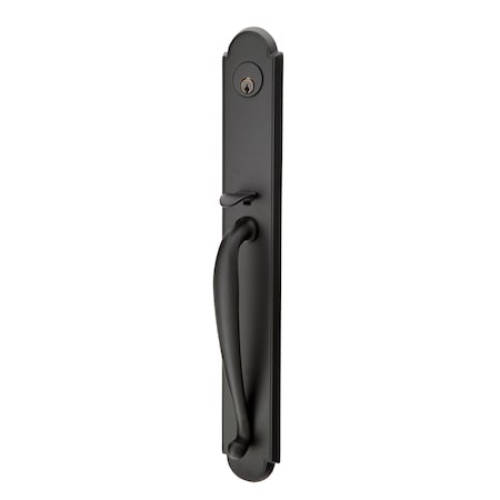 Emtek Flat Black Handleset 4324MUS19LH 4324MUS19LH